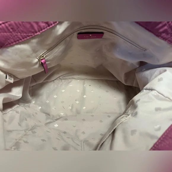 Kate Spade Wilson Road Quilted Talya Tote Bag in Ruffled Pansy Pink - Picture 9 of 14